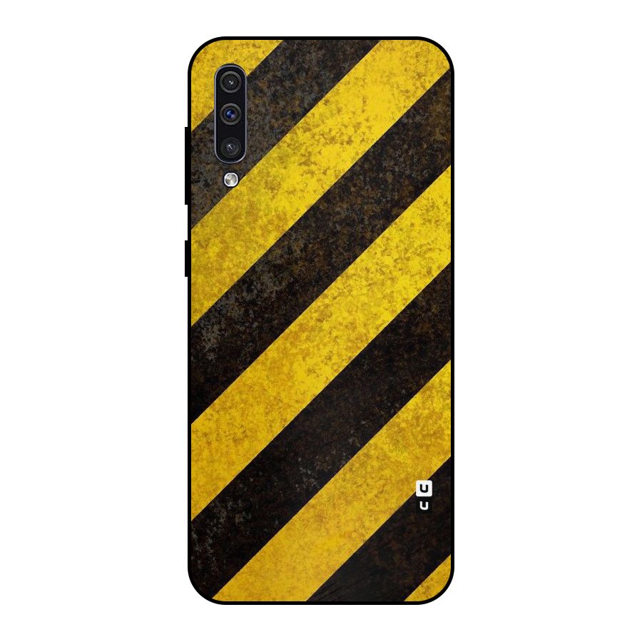 Shaded Yellow Stripes Metal Back Case for Galaxy A30s
