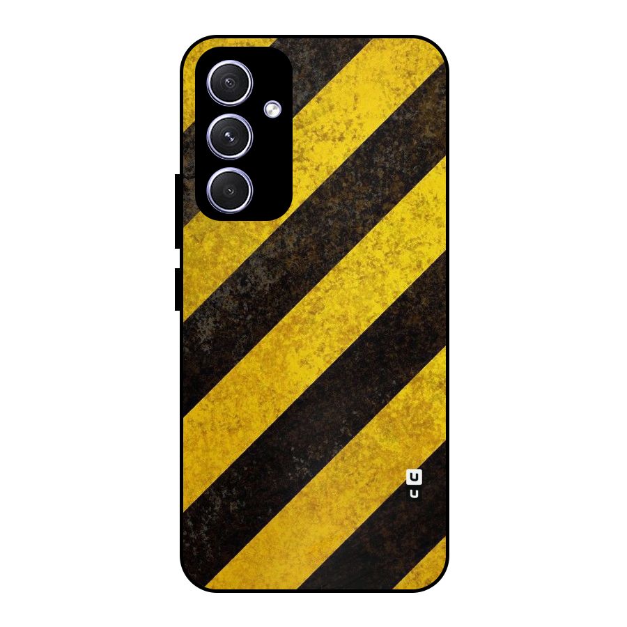 Shaded Yellow Stripes Metal Back Case for Galaxy A54
