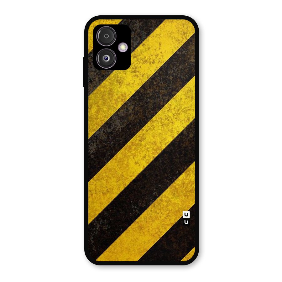 Shaded Yellow Stripes Metal Back Case for Galaxy F14