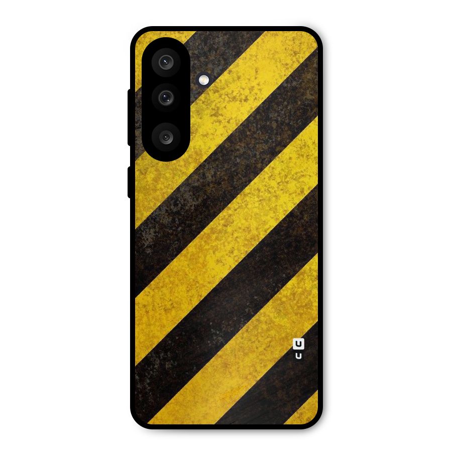 Shaded Yellow Stripes Metal Back Case for Galaxy M56
