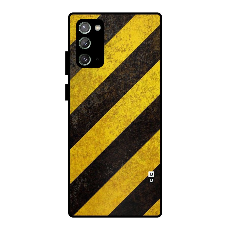 Shaded Yellow Stripes Metal Back Case for Galaxy Note 20