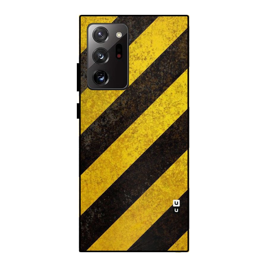 Shaded Yellow Stripes Metal Back Case for Galaxy Note 20 Ultra