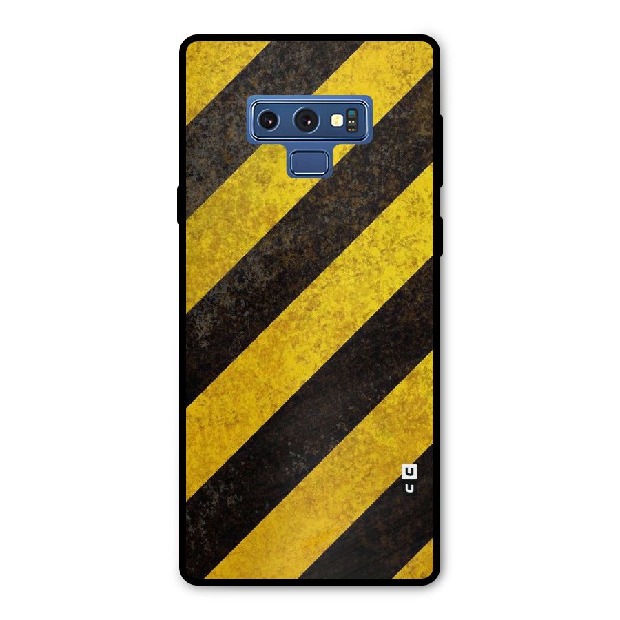 Shaded Yellow Stripes Metal Back Case for Galaxy Note 9