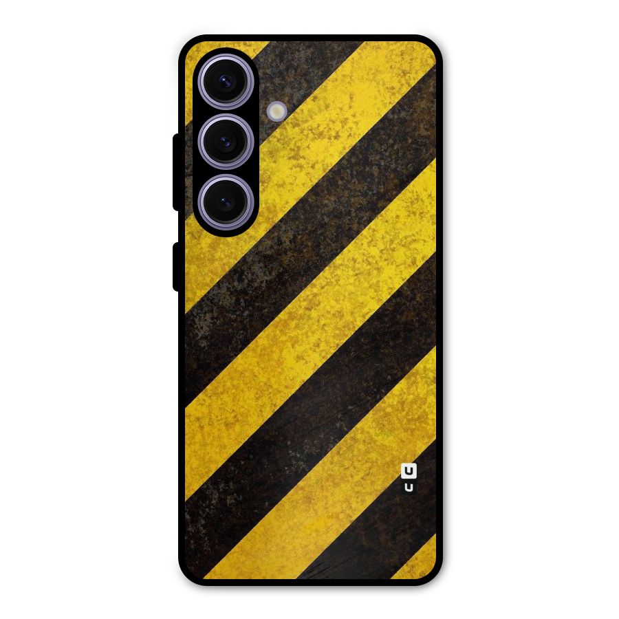 Shaded Yellow Stripes Metal Back Case for Galaxy S24