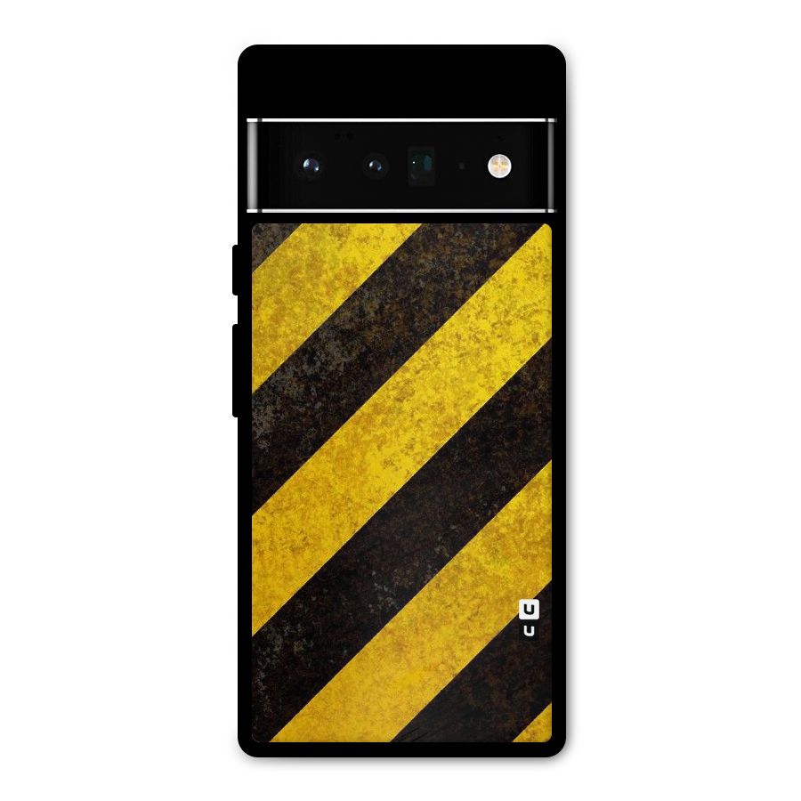 Shaded Yellow Stripes Metal Back Case for Google Pixel 6 Pro