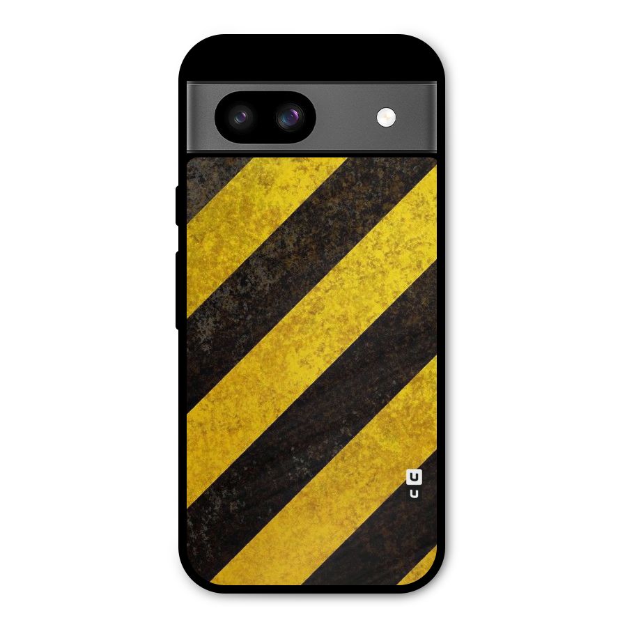 Shaded Yellow Stripes Metal Back Case for Google Pixel 8a