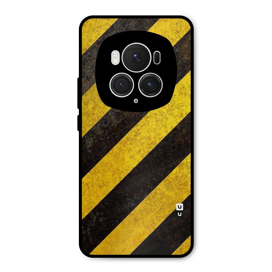 Shaded Yellow Stripes Metal Back Case for Honor Magic6 Pro