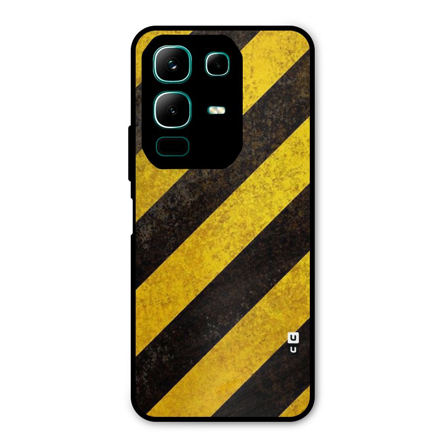 Shaded Yellow Stripes Metal Back Case for Infinix Note 50x
