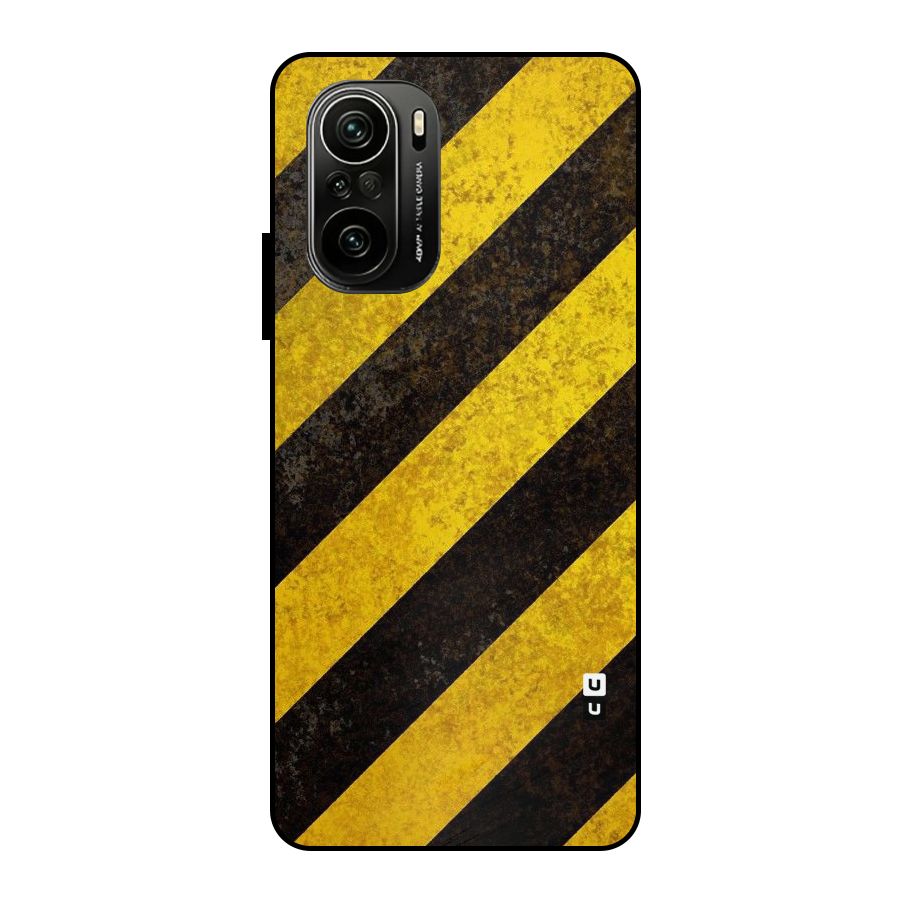 Shaded Yellow Stripes Metal Back Case for Mi 11x