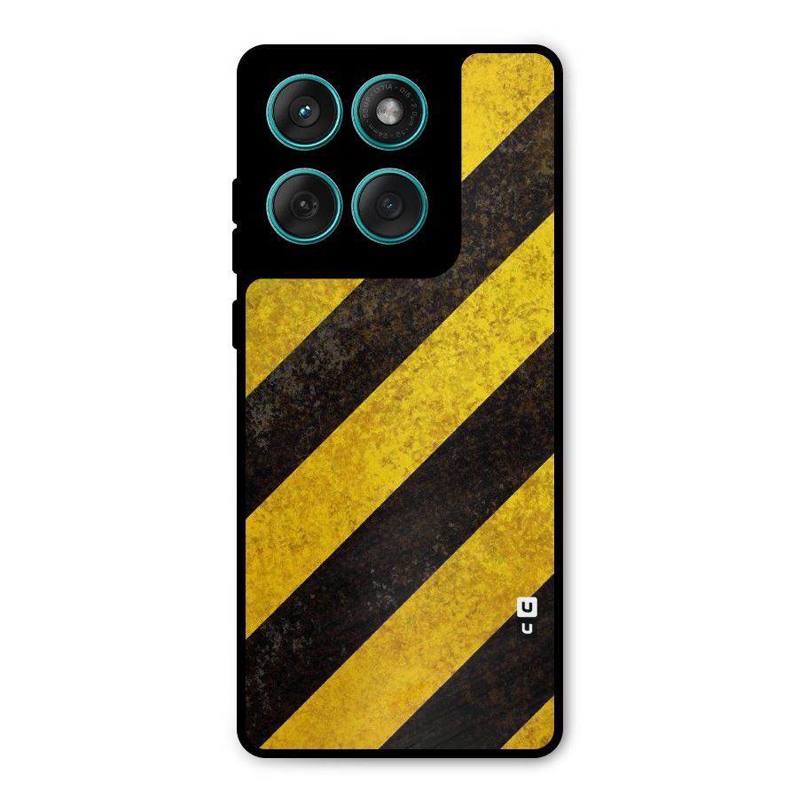 Shaded Yellow Stripes Metal Back Case for Motorola Edge 60 Fusion