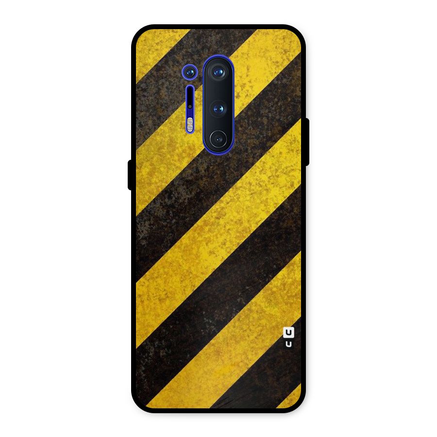 Shaded Yellow Stripes Metal Back Case for OnePlus 8 Pro