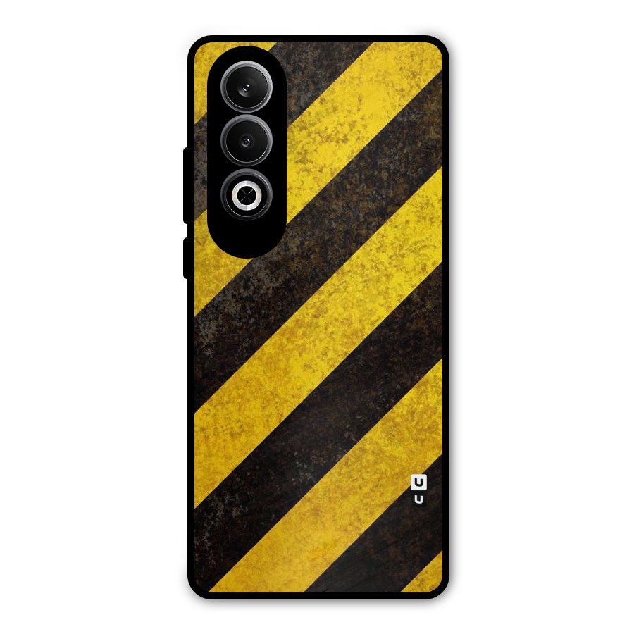 Shaded Yellow Stripes Metal Back Case for OnePlus Nord CE4