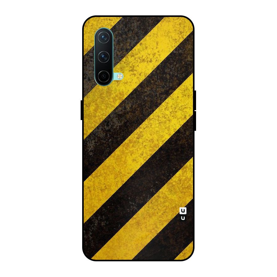Shaded Yellow Stripes Metal Back Case for OnePlus Nord CE 5G