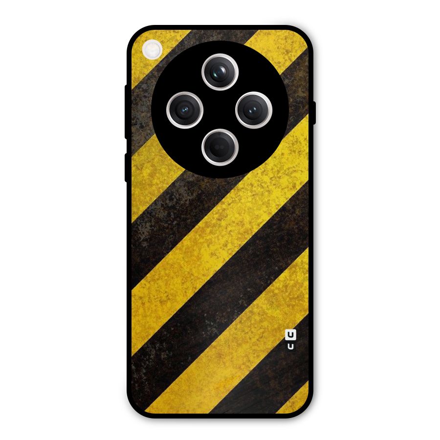 Shaded Yellow Stripes Metal Back Case for Oppo Find X8