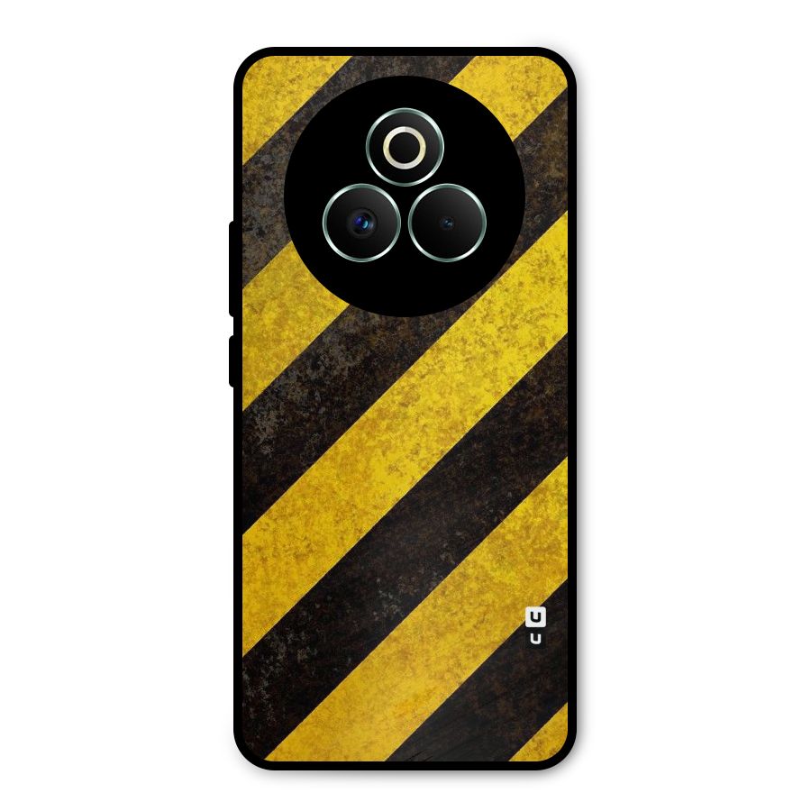 Shaded Yellow Stripes Metal Back Case for Realme P3 Pro