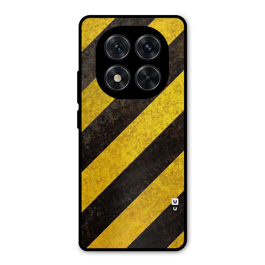 Shaded Yellow Stripes Metal Back Case for Redmi Note 14 Pro 5G