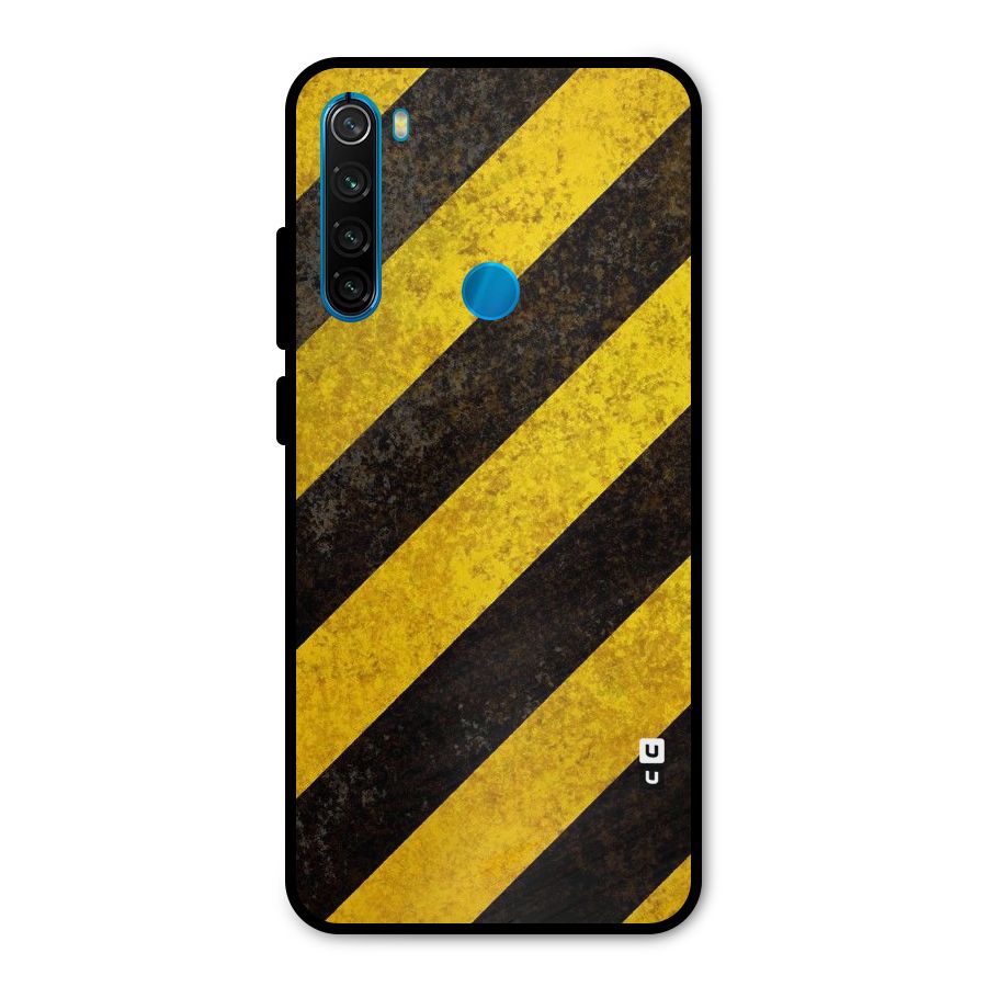 Shaded Yellow Stripes Metal Back Case for Redmi Note 8