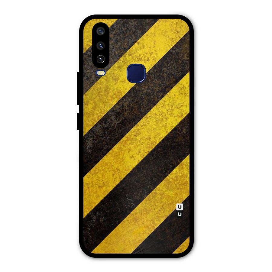 Shaded Yellow Stripes Metal Back Case for Vivo Y15