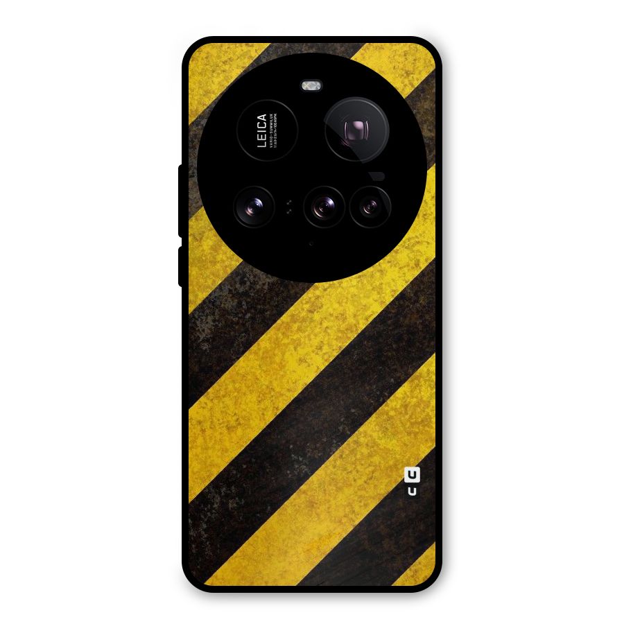 Shaded Yellow Stripes Metal Back Case for Xiaomi 15 Ultra