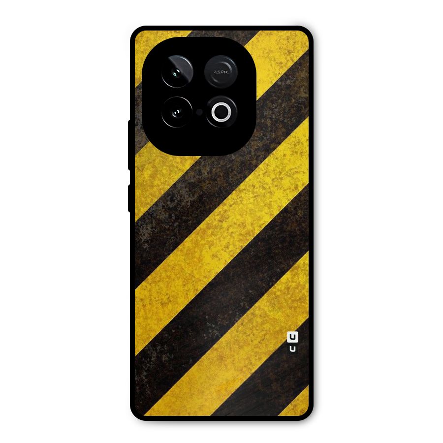 Shaded Yellow Stripes Metal Back Case for iQOO Neo 10
