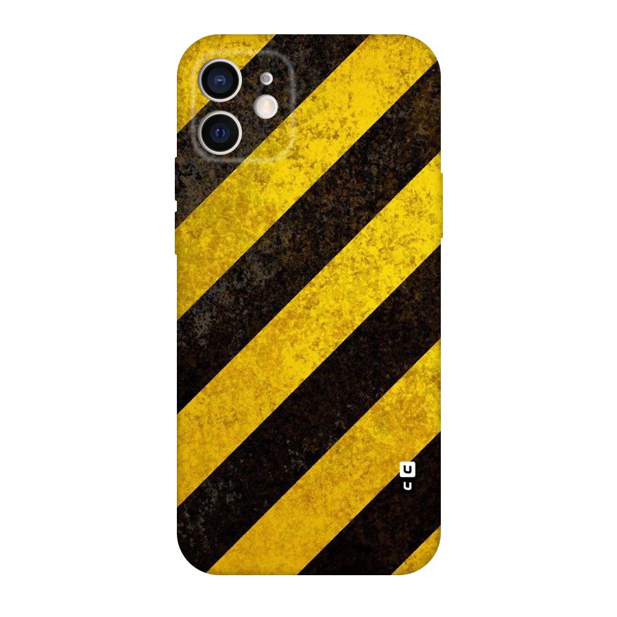 Shaded Yellow Stripes Original Polycarbonate Back Case for iPhone 12