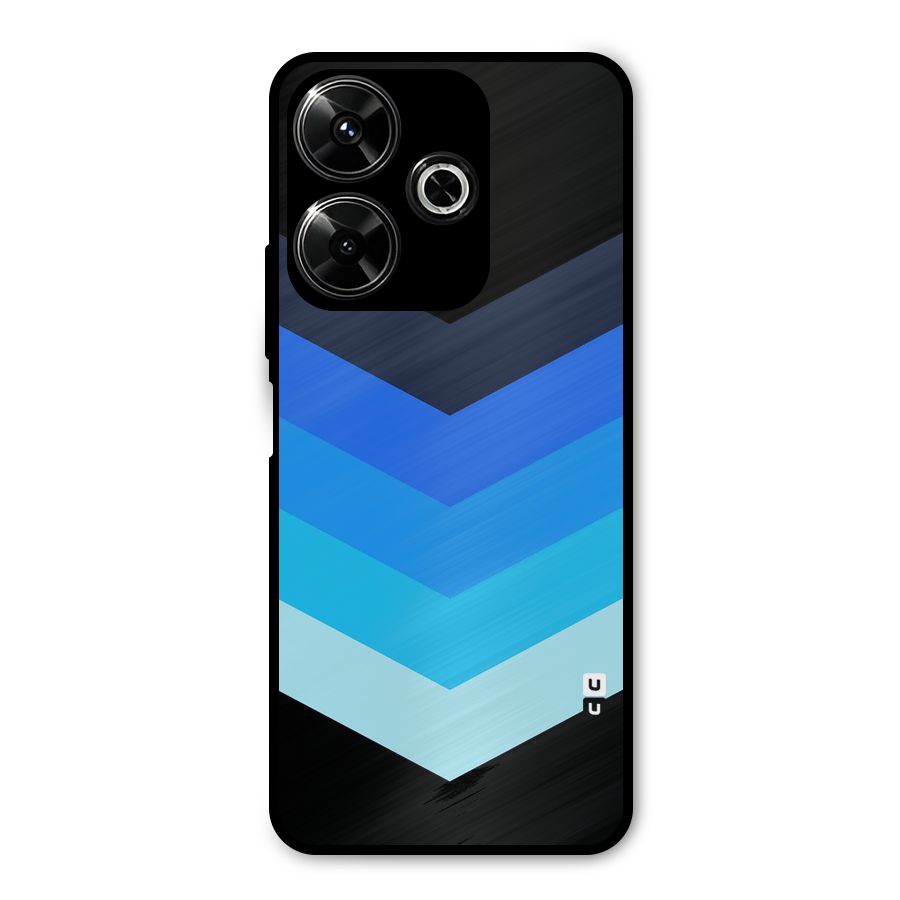 Shades Colors Metal Back Case for Poco M6 Plus