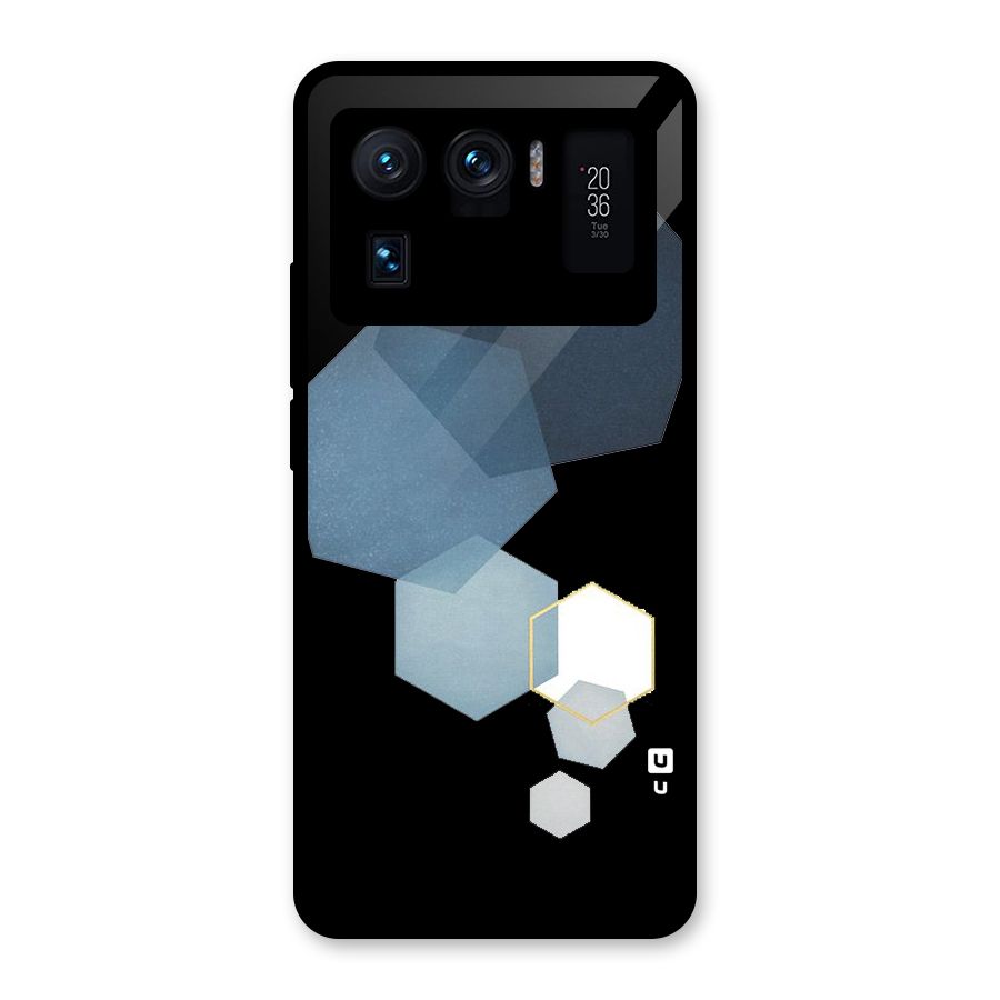Shades Of Blue Shapes Glass Back Case for Mi 11 Ultra