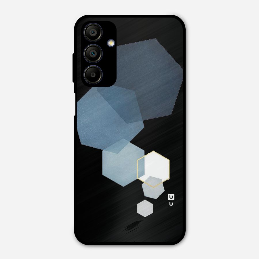 Shades Of Blue Shapes Metal Back Case for Galaxy A15 5G