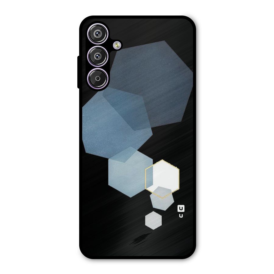 Shades Of Blue Shapes Metal Back Case for Galaxy F15