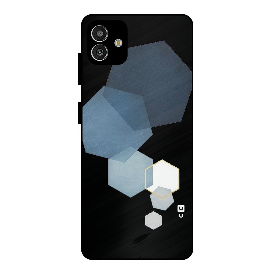 Shades Of Blue Shapes Metal Back Case for Galaxy M13 5G