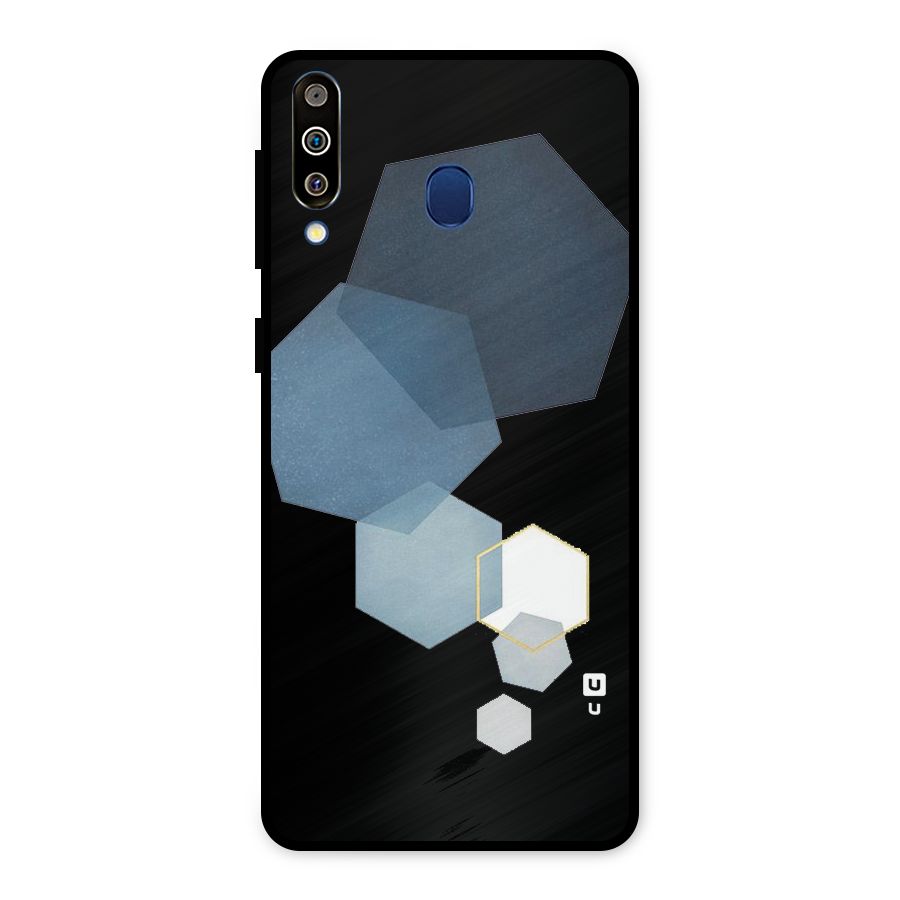 Shades Of Blue Shapes Metal Back Case for Galaxy M30
