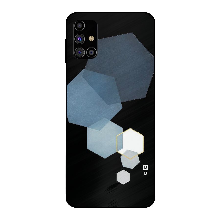 Shades Of Blue Shapes Metal Back Case for Galaxy M31s