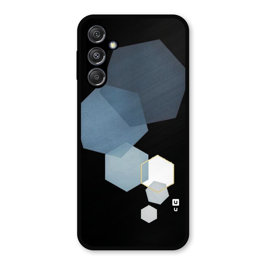 Shades Of Blue Shapes Metal Back Case for Galaxy M34 5G