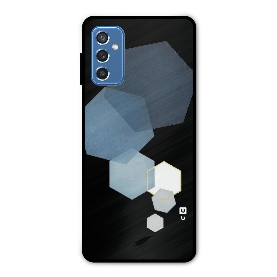 Shades Of Blue Shapes Metal Back Case for Galaxy M52 5G