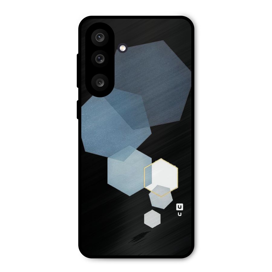 Shades Of Blue Shapes Metal Back Case for Galaxy M56
