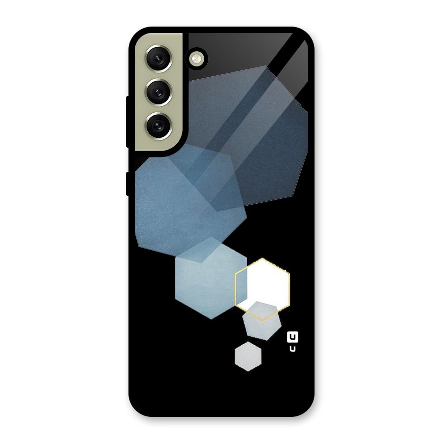 Shades Of Blue Shapes Metal Back Case for Galaxy S21 FE 5G (2023)