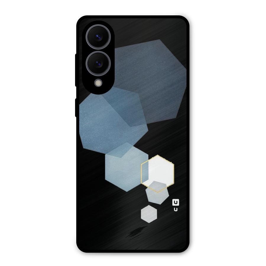 Shades Of Blue Shapes Metal Back Case for Galaxy S25 Edge