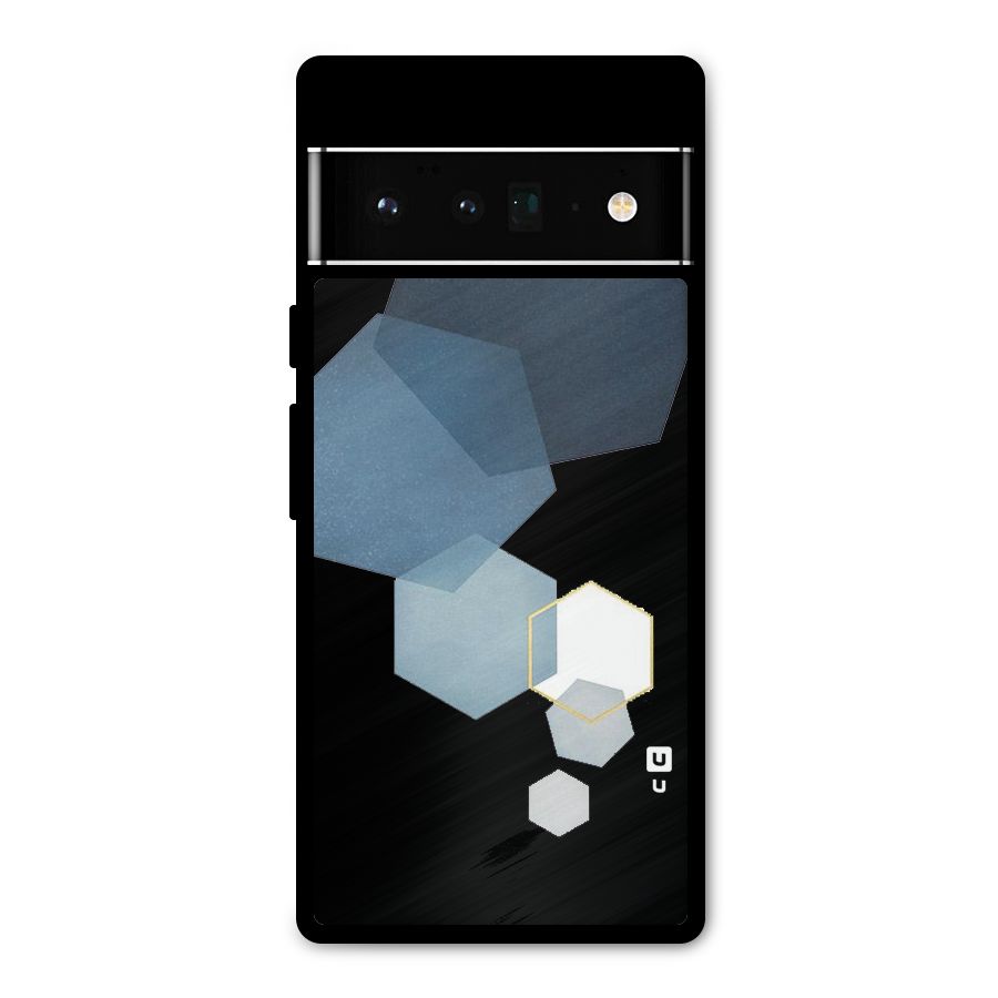 Shades Of Blue Shapes Metal Back Case for Google Pixel 6 Pro