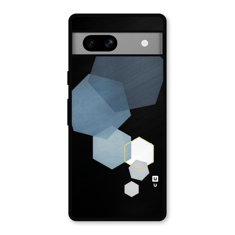 Shades Of Blue Shapes Metal Back Case for Google Pixel 7a