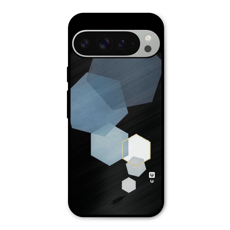 Shades Of Blue Shapes Metal Back Case for Google Pixel 9 Pro XL