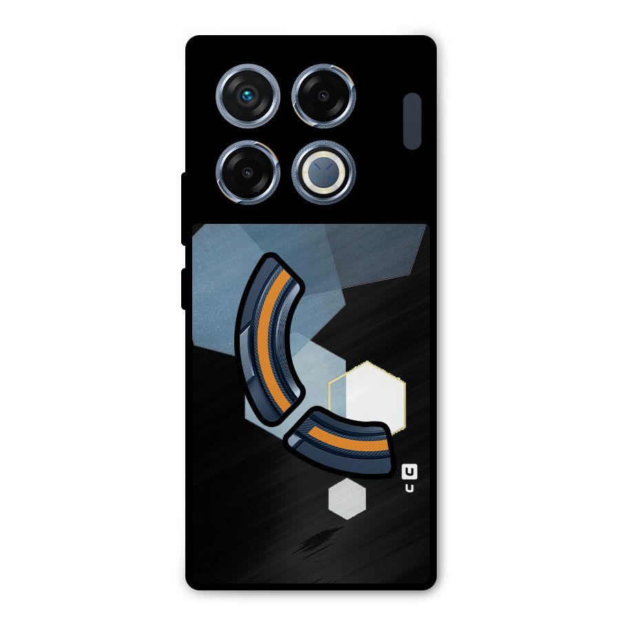 Shades Of Blue Shapes Metal Back Case for Infinix GT 20 Pro
