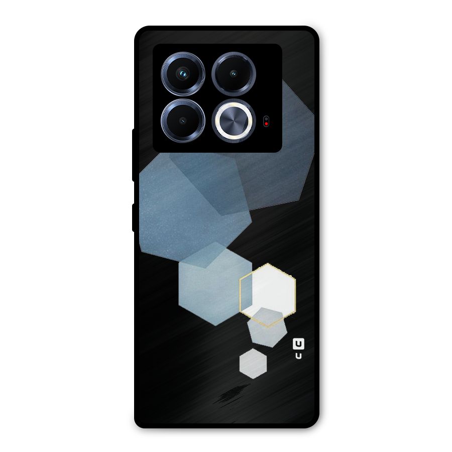 Shades Of Blue Shapes Metal Back Case for Infinix Note 40 5G