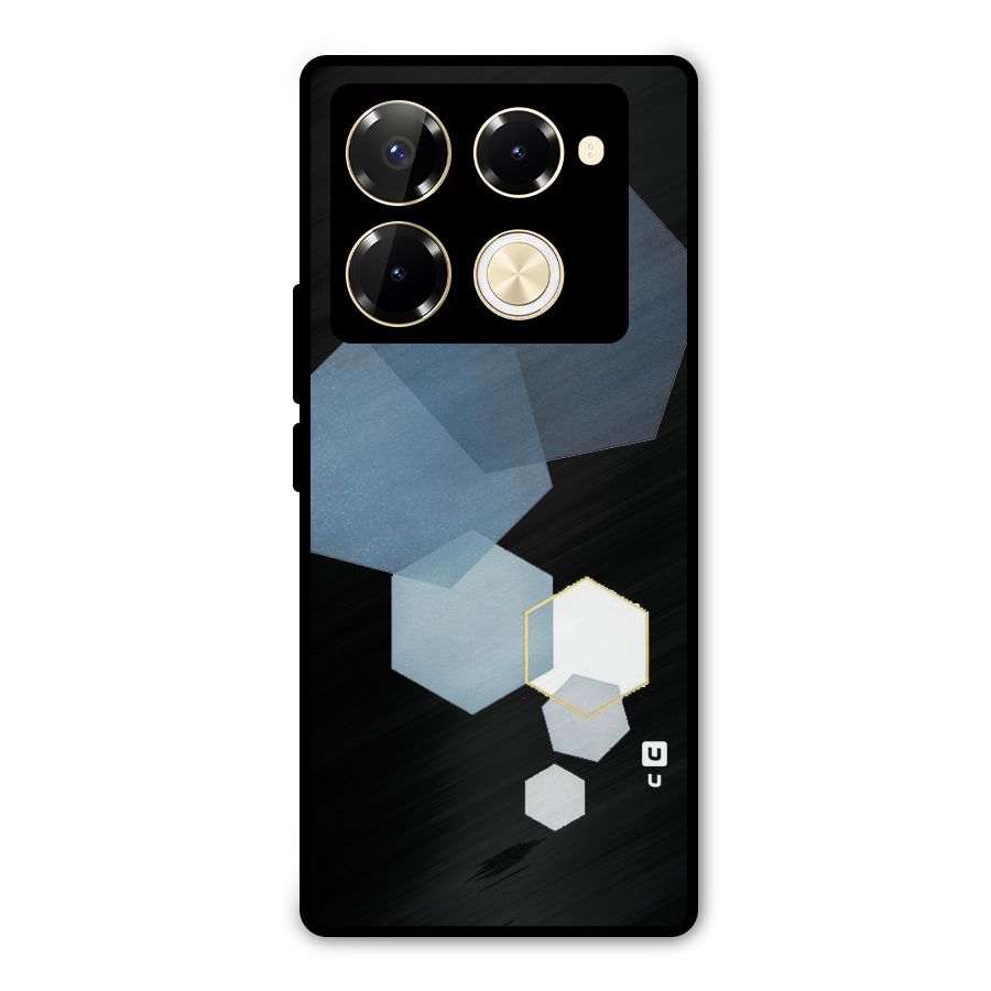 Shades Of Blue Shapes Metal Back Case for Infinix Note 40 Pro Plus