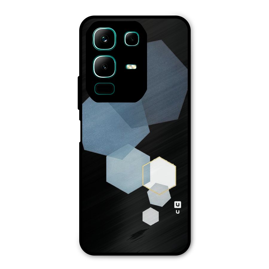 Shades Of Blue Shapes Metal Back Case for Infinix Note 50x