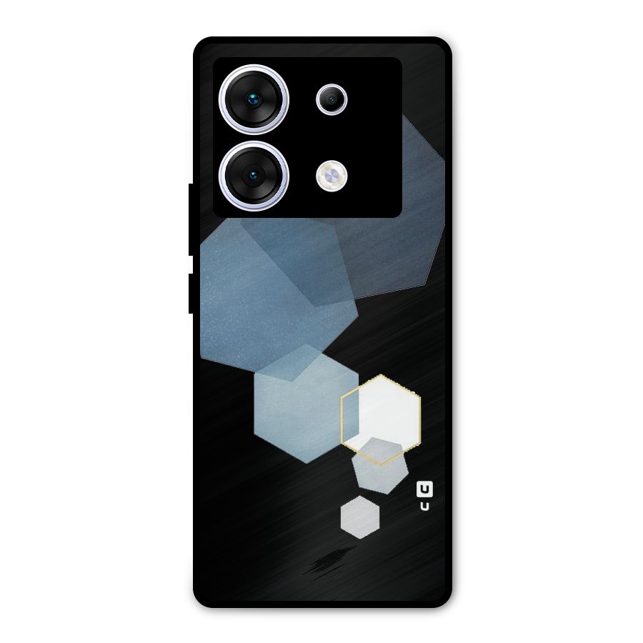 Shades Of Blue Shapes Metal Back Case for Infinix Zero 30 5G