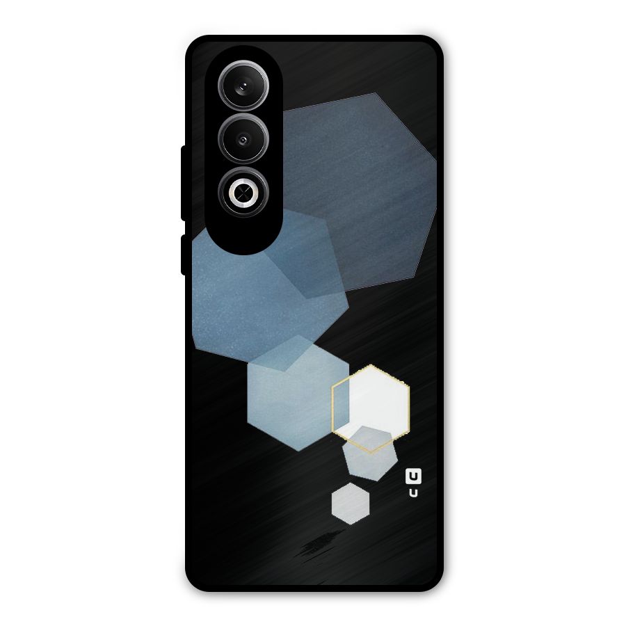 Shades Of Blue Shapes Metal Back Case for OnePlus Nord CE4