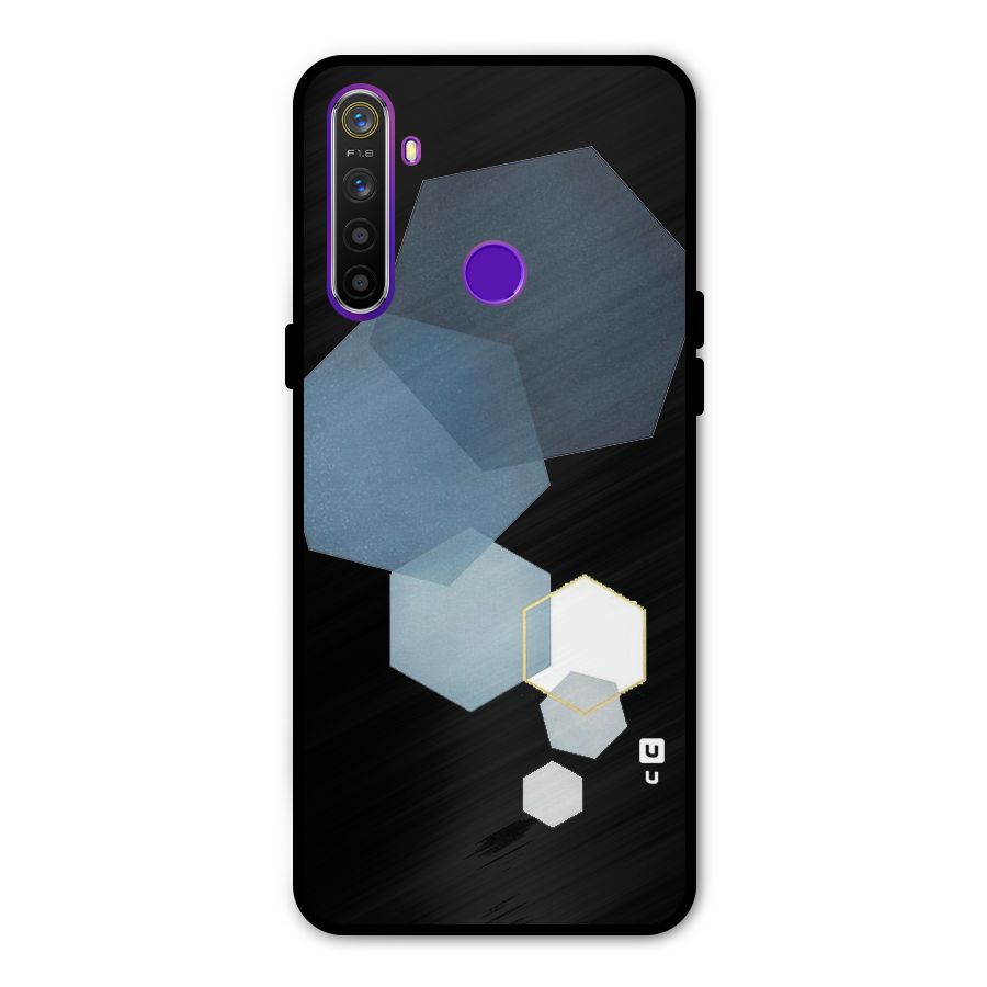 Shades Of Blue Shapes Metal Back Case for Realme 5i