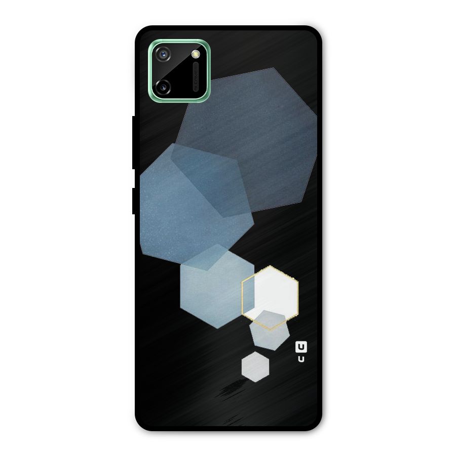 Shades Of Blue Shapes Metal Back Case for Realme C11