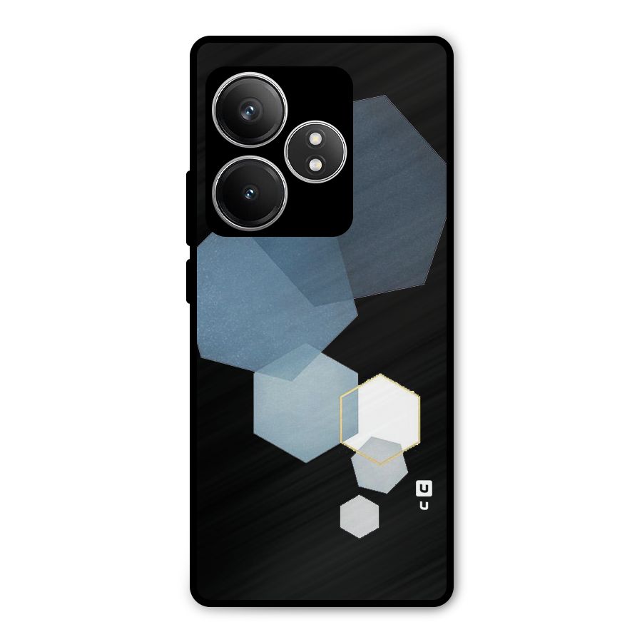 Shades Of Blue Shapes Metal Back Case for Realme GT 6T