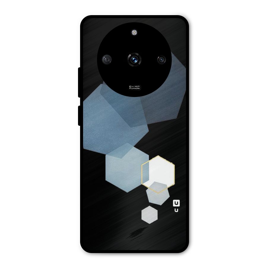 Shades Of Blue Shapes Metal Back Case for Realme Narzo 60 5G